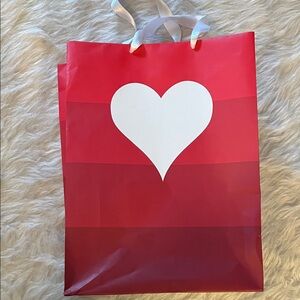 American Greetings Red and White Gift Bag with Rose Logo